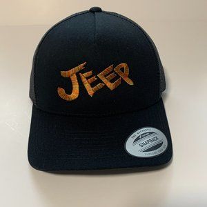 Yupoong Jeep Curved Bill Snapback Black/Black New